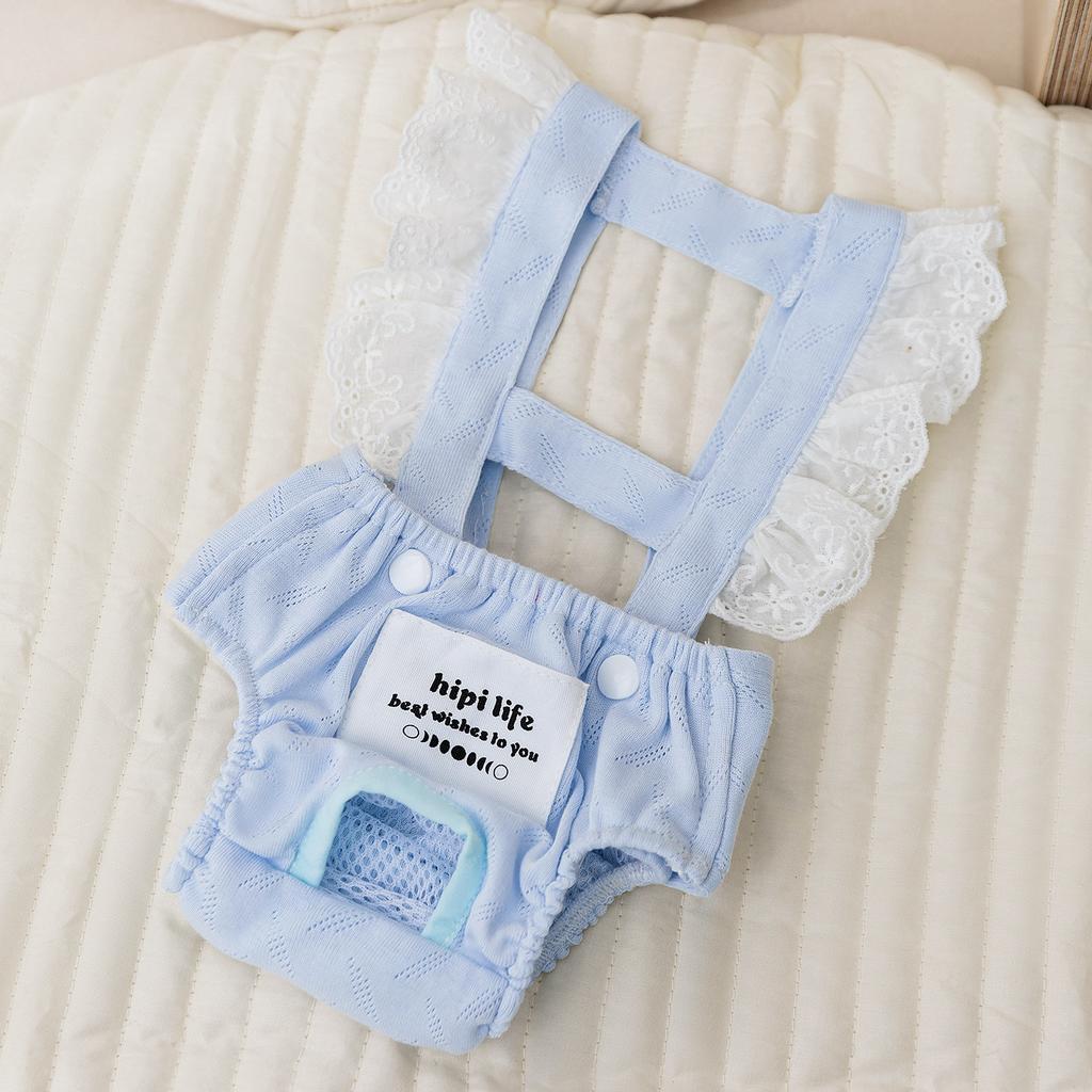 Nervous cat pure cotton jacquard baby grade physiological pants female dog no love pants anti-harassment four seasons puppy pet dog clothes