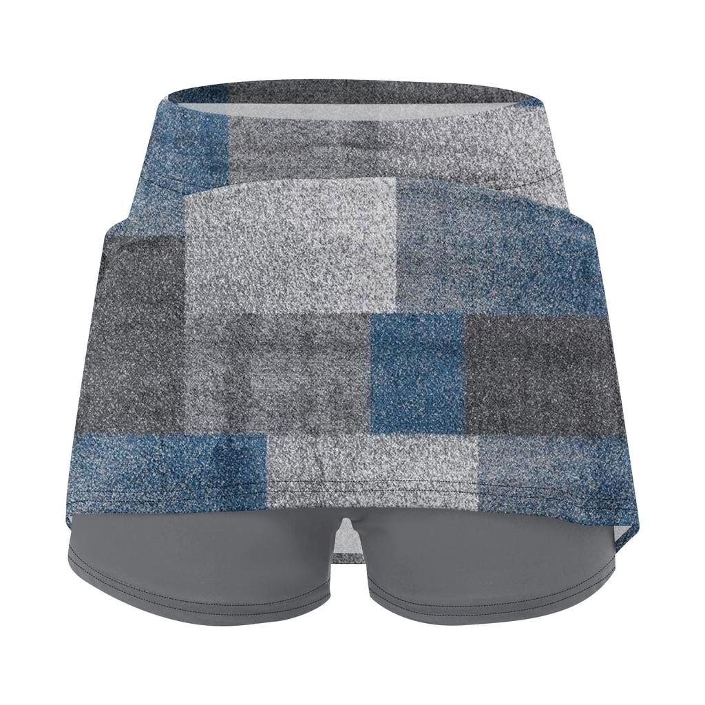 Женские эластичные брюки для йоги, спортивные шорты с принтом, легкая юбка с высокой талией