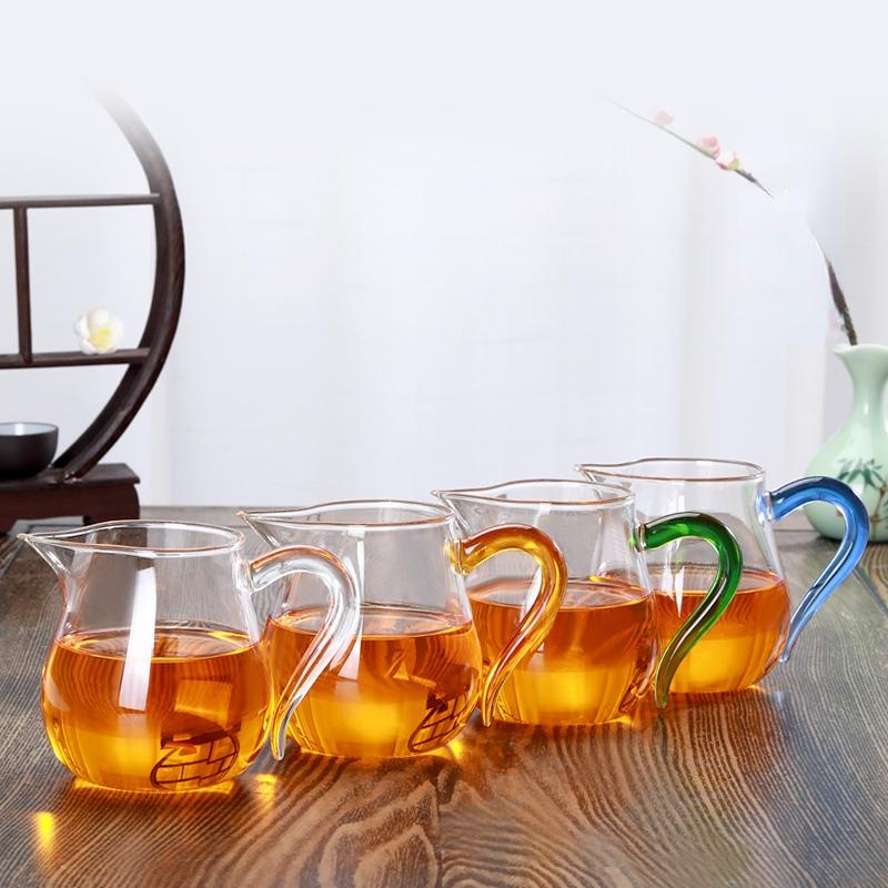 Термостойкий утолщенный стеклянный чайник, разумный набор для чая в стиле кунг-фу с взрывобезопасным дозатором для чая, японский чайник и набор чашек для бара