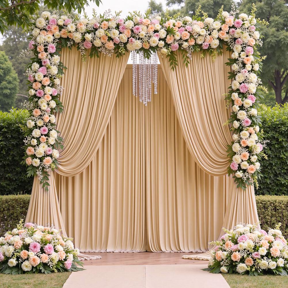 Backdrop Curtains Wrinkle Free Drapes Fabric Decorations Photo Back Drop Cloth for Wedding Baby Shower Photography Stage Recepti