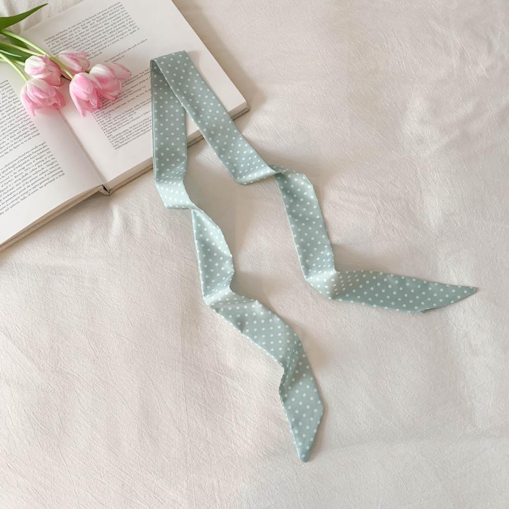 Bow Ties Long Silk Scarf Printed Long Ribbon Scarves Plaid Scarf Collocation Clothing Accessories