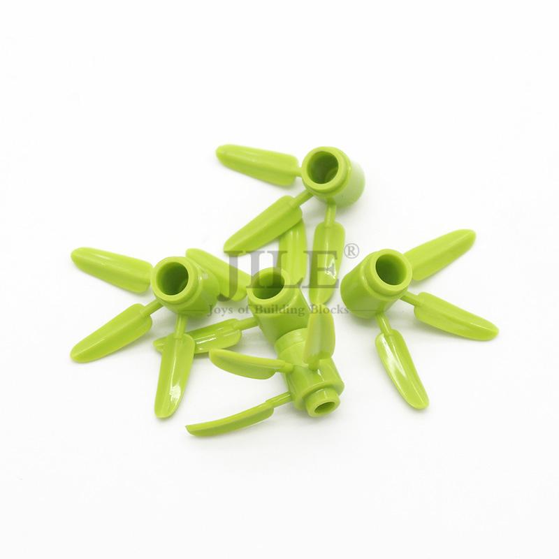 110 шт. MOC DIY Строительные блоки Кирпич-растение Круглый 1x1 с 3 листьями бамбука Дерево Совместимый 30176 Детские фигурки Пластиковые игрушки