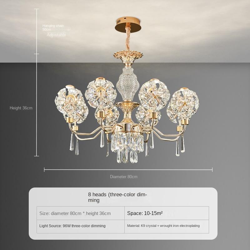 Люстра Гостиная Освещает Современную Простую Атмосфера Хрустальные Лампы