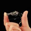Mini Gun Keychain Metal Pistola Model 5cm Revolver Alloy Weapon Light Key Chain Birthday Gifts Toy for Kid