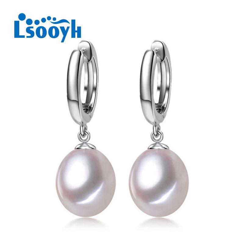 LSOOYH Natural Freshwater Pearl Small Hoop Earrings For Women Vintage Dainty Earrings Pearl Jewelry Birthday Gift