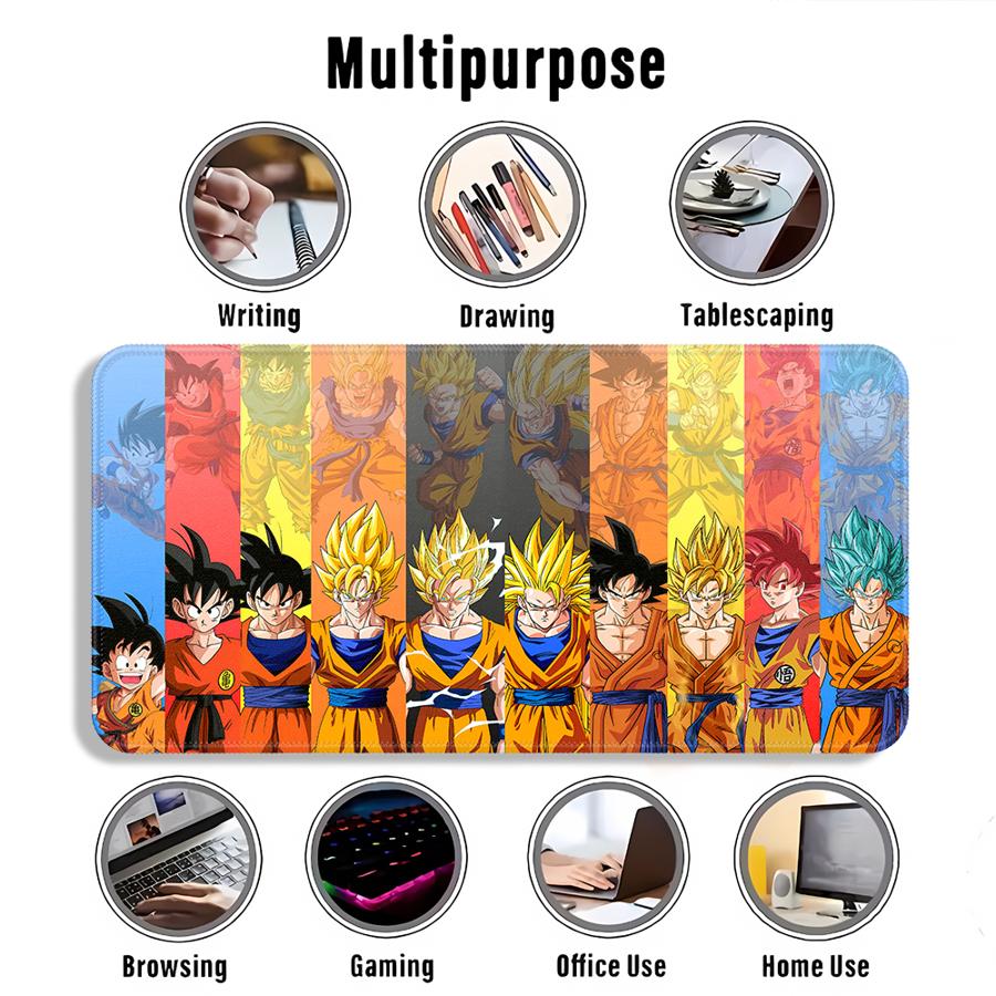 Mouse Pad Desk accessories Game Console Pad Keyboard Mouse Pad Computer Laptop Pad office Pad rubber Dragon Cool Ball Vegeta