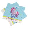 Serviettes En Papier - Petit Poney - Lot De 20 - 33x33 Cm - Blanc - Enfants