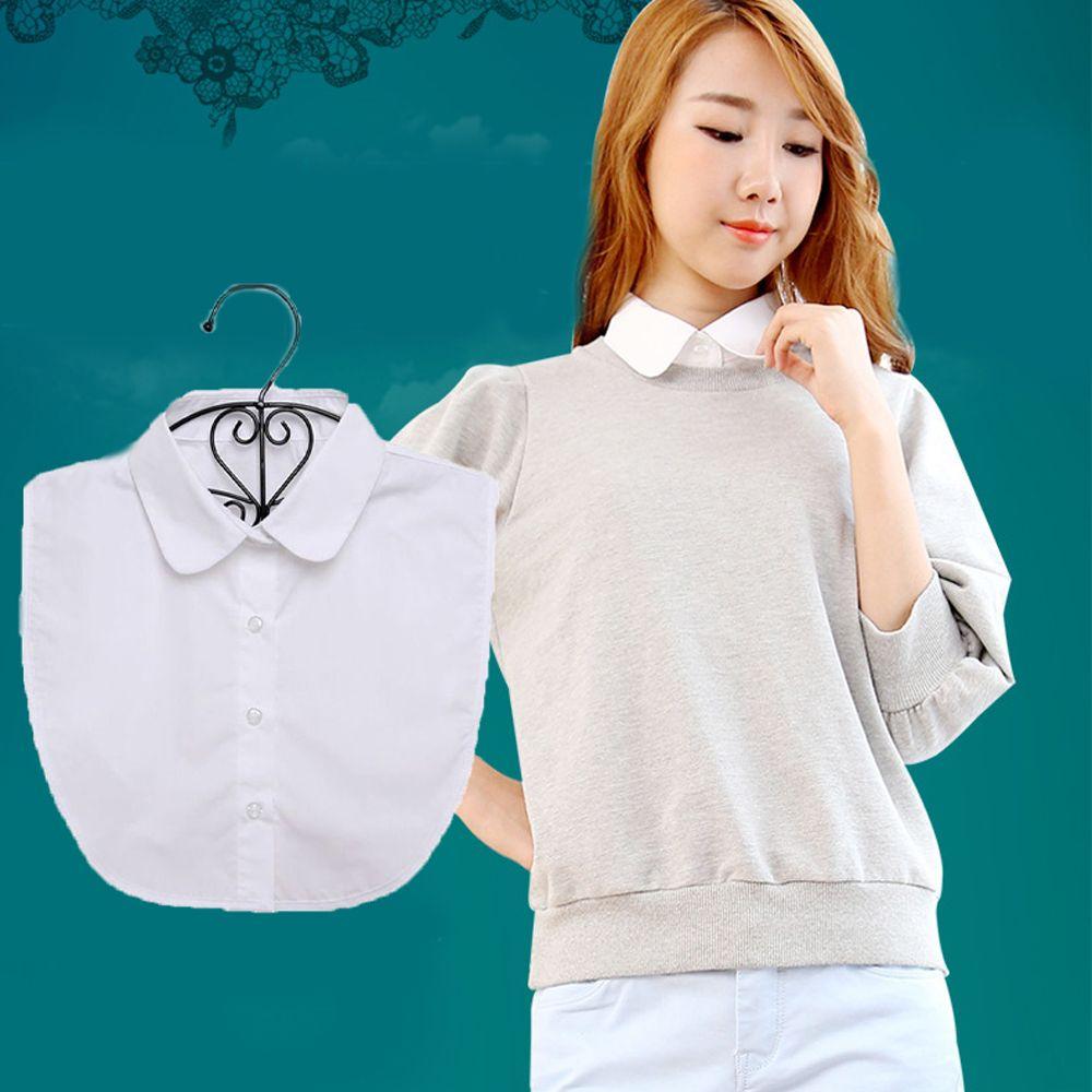 JK Uniform Accessories Detachable Collar Lapel False Blouse Top Fake Collar Blouse Shirt False Tie