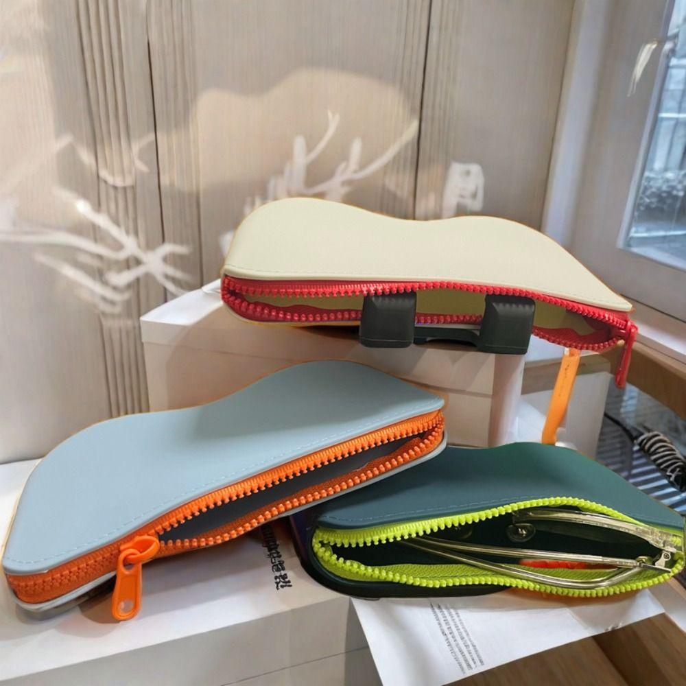 Candy Color Glasses Storage Bag Dustproof Portable Eyeglass Bag Silicone Glasses Bag Travel