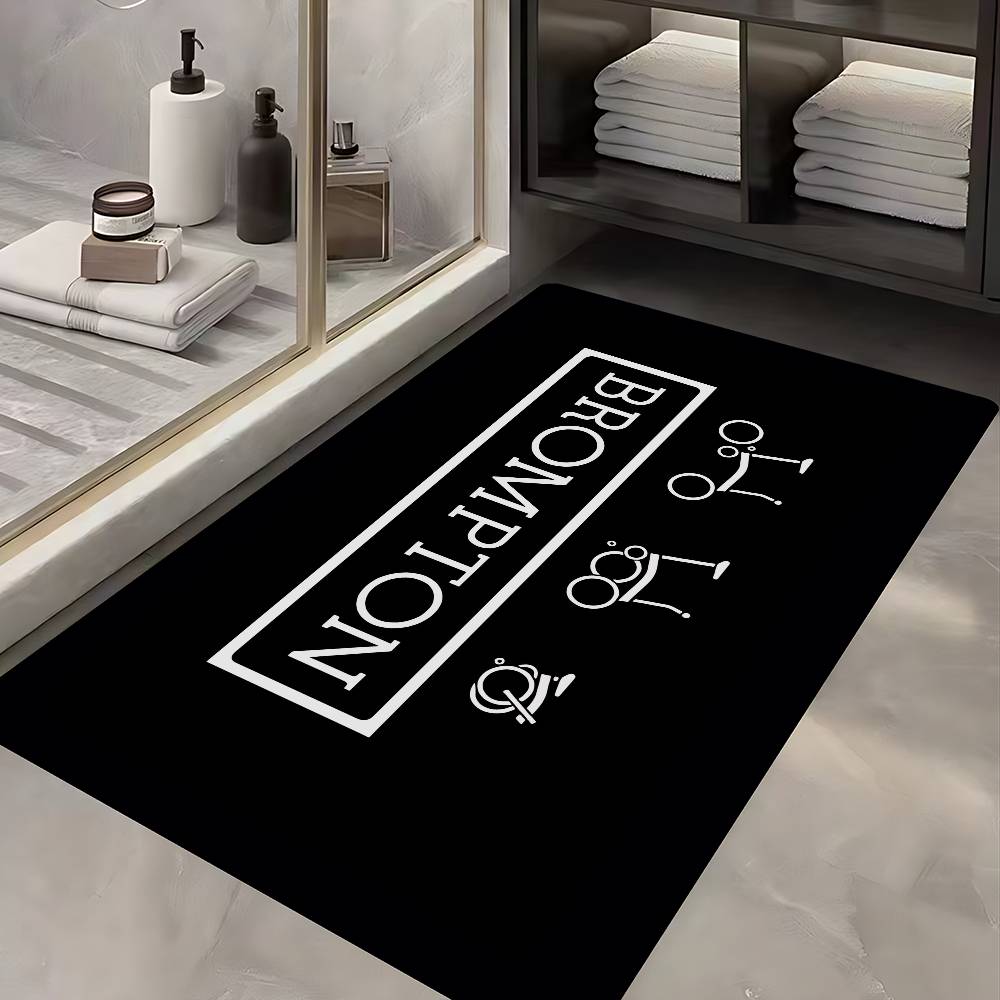 Brompton LOGO Bathroom Mat Kids Room Bedroom Decoration Balcony Anti-Slip Doormat Living Room Welcome Rug