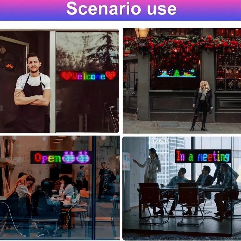 Programmable LED Matrix Pixel DC 5V RGB LED Car Sign Animation Panel DIY Bluetooth App Control LED Panel Flexible Display Light