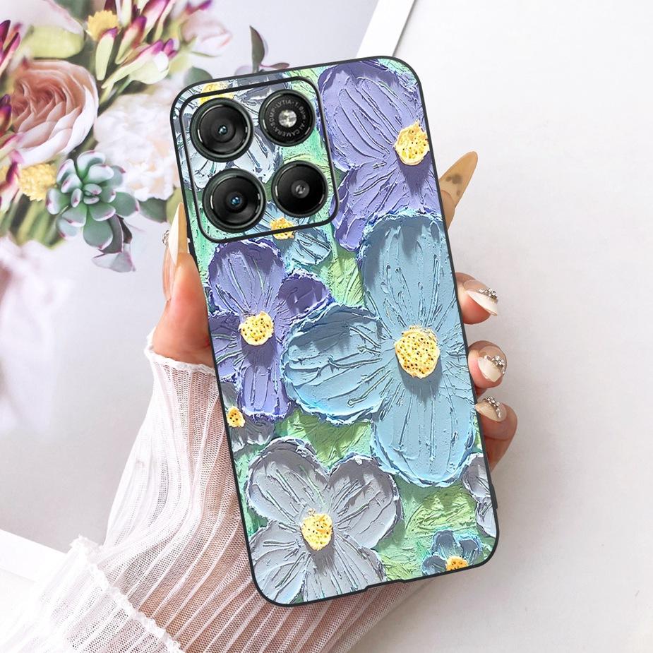 Для Motorola Moto G77 5G Чехол XT2621-4 Роскошный Чехол с Рисунком Цветов Мягкий Силиконовый Чехол Для Moto G67 G 77 MotoG67 MotoG77 5G Сумки
