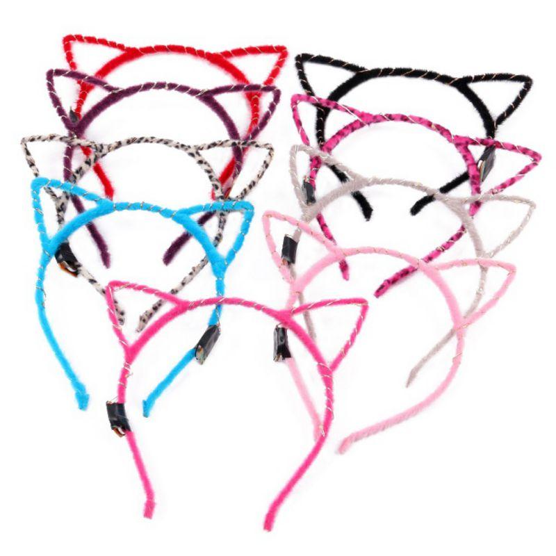 1шт. Повязка на голову, светящиеся кошачьи ушки, головной убор, цветная вспышка, повязка на голову