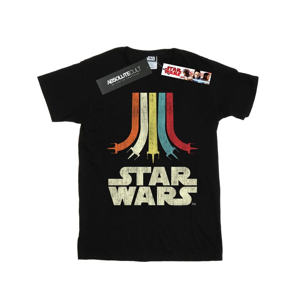 Star Wars Womens/Ladies Retro Rainbow Cotton Boyfriend T-Shirt