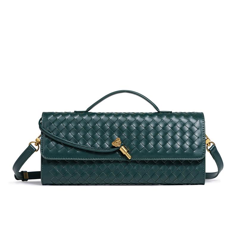 Сумка-багет ручной работы из мягкой кожи Ruyi, горизонтальная квадратная сумка-органайзер, клатч, сумка-мессенджер.