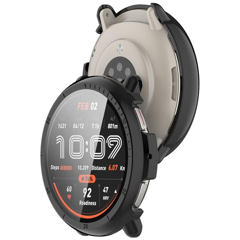 Чехол из закаленного стекла PC+ для умных часов Amazfit Active2, ремешок, защитная оболочка, полное покрытие, аксессуары для экрана