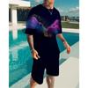 Summer Color Vortex 3D Print T-Shirts Shorts Sets Men's Tracksuits Oversized Short Sleeve T Shirt Pants Set Man Suits Clothing