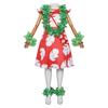 Kids Lilo & Stitch Lilo Cosplay Costume, Red Hawaiian Dress with Green Leaf Accessories for Halloween & Parties