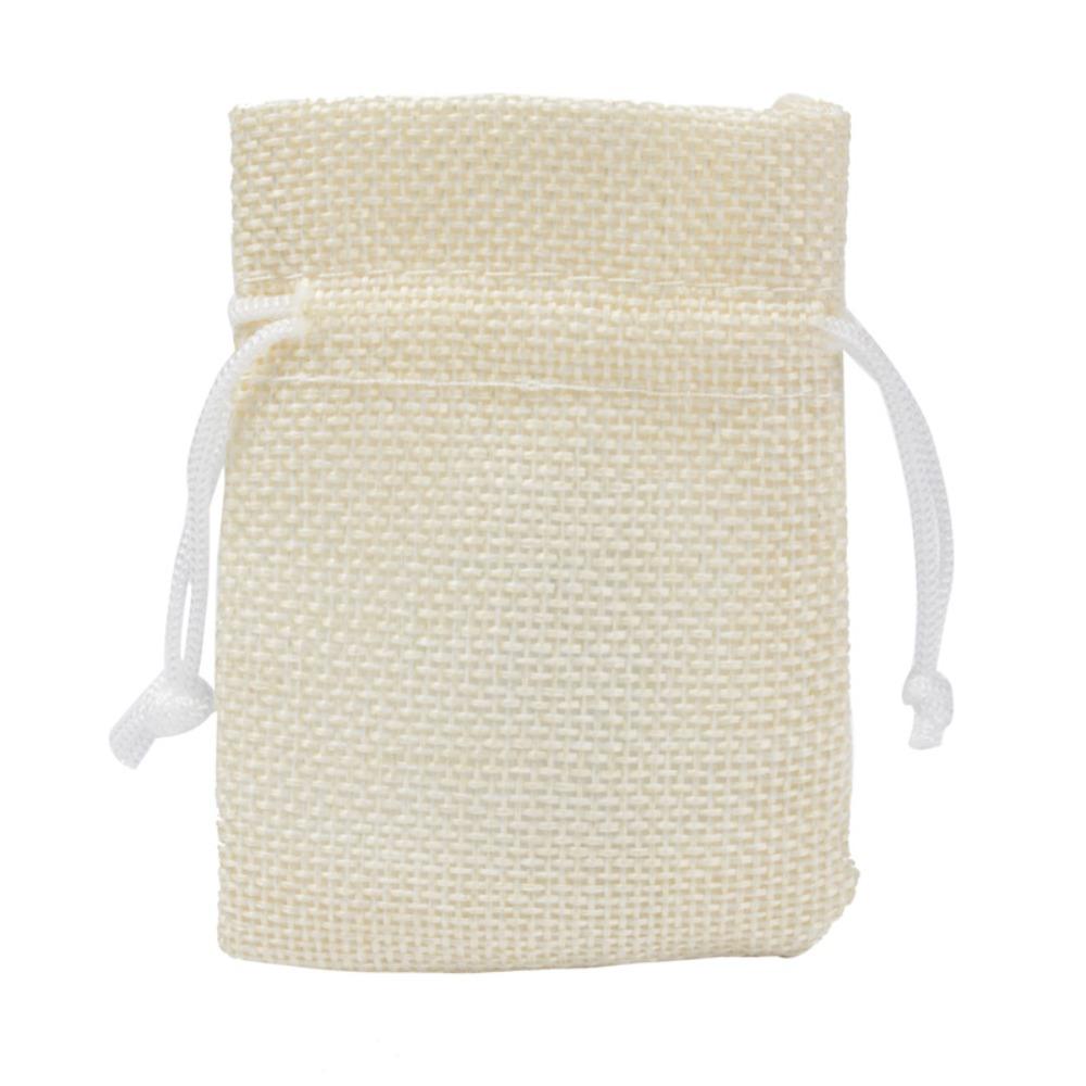 С шнурком Красочные льняные карманы на шнурке Многоцветная тканевая сумка для хранения