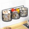 1/2/3 Grids Wall Mounted Storage Basket Large Capacity Comb Storage Bucket Kitchen Shelf  Bathroom