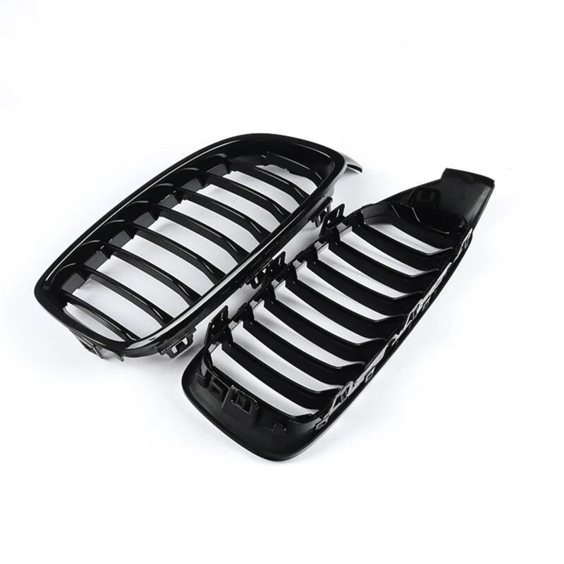 Передняя пара для решетки радиатора BMW "ноздри" F32 F33 F36 F82 F83 2014-2020 Цвет:Черный глянцевый