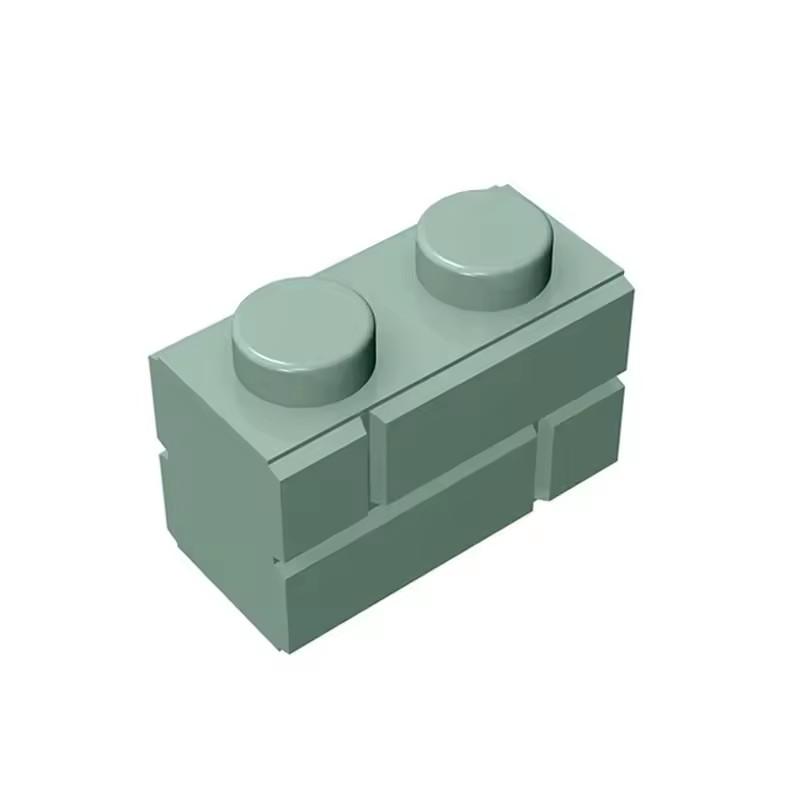10 ШТ 98283 Детали Кирпичики DIY 1x2 Клетчатый Кирпичный Стеновой Кирпичик Детали Совместимые Образовательные Строительные Блоки Детали Игрушки