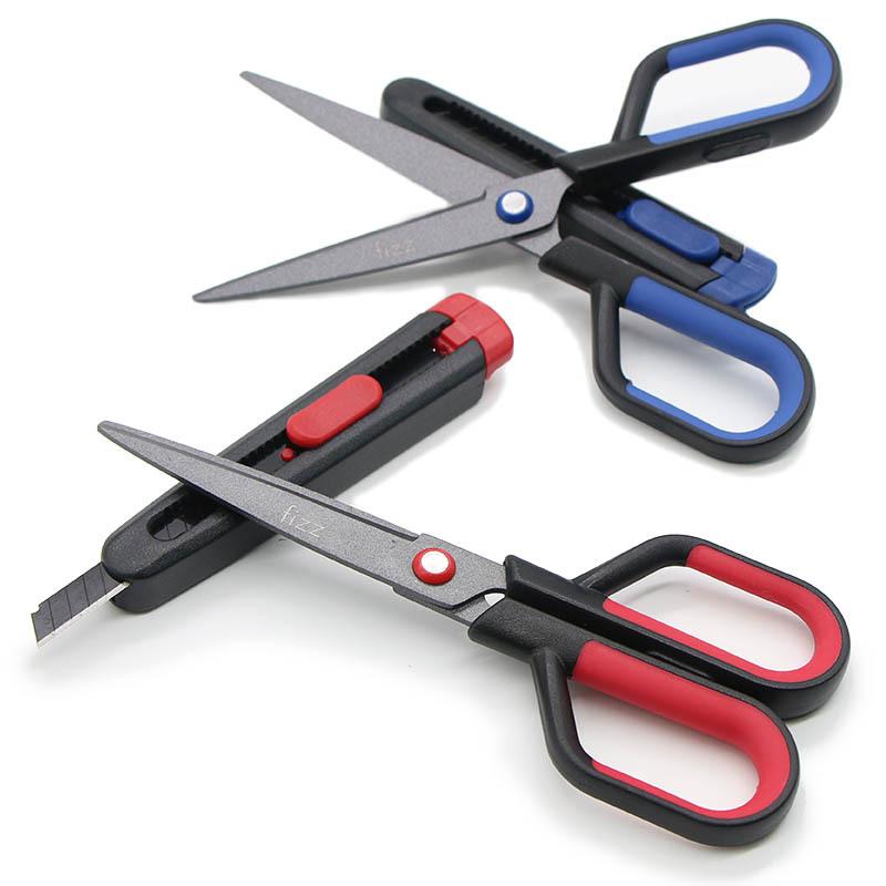 High-Precision 2 in 1 Scissors Featuring an Integrated Cutter Blade for DIY Projects