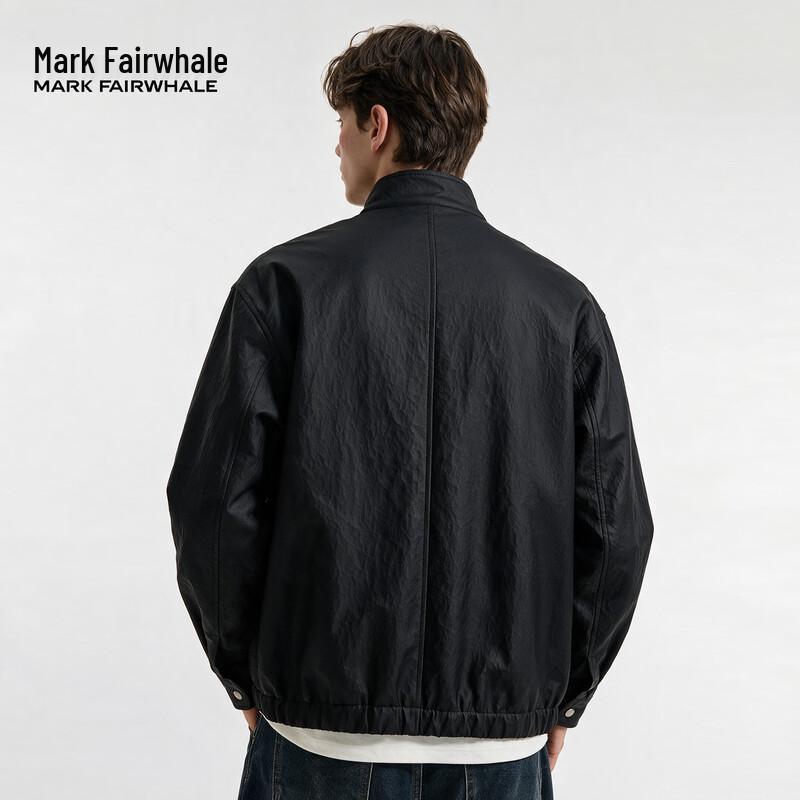 Mark Fairwhale Men's American Retro PU Leather Biker Jacket