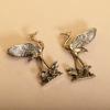 Vintage Crane Ornament Copper Animals Figurine Artwork Collections Statue For Desk Dining Room Fireplace Home Decorations