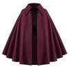 Halloween Short Cape Medieval Cloak Cosplay Role Play Adult Kids Unisex Black One Size 1 Piece