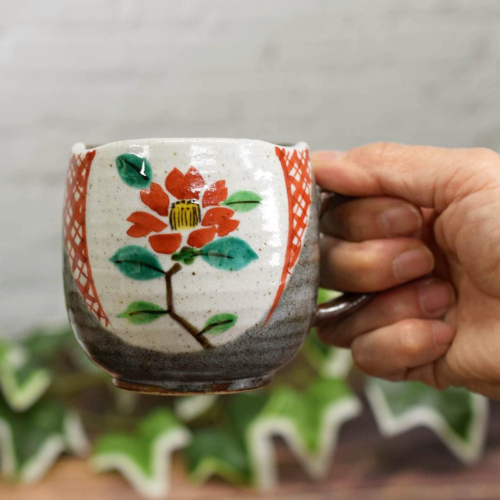 Waza no Kura Стильный набор пар кружек Kutani Ware Komon Tsubaki Pottery Столовая посуда бренда класса люкс Сделано в Японии