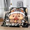Cute Bubu and Dudu Series Blanket Flannel Cozy Soft Fleece Bedspread Classic Cartoon Blanket,Decke