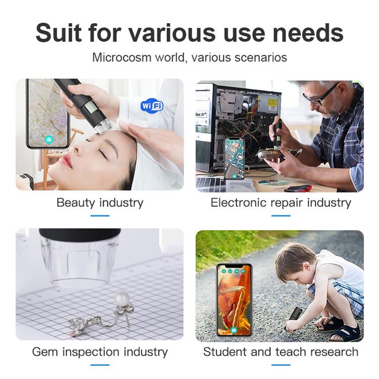 1000x HD Digital Microscope with WIFI for Android and Computer - Ideal for Mobile Phone Repair and Measurement