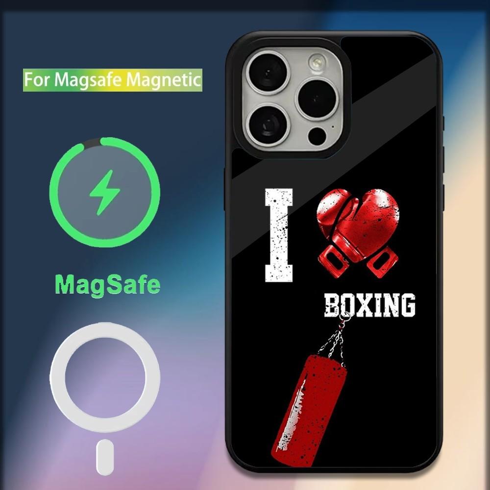 Спортивные боксерские перчатки Чехол для телефона Для iPhone 16,15,14,13,12,11,Plus,Pro,Max,Mini Магнитная беспроводная зарядка MagSafe