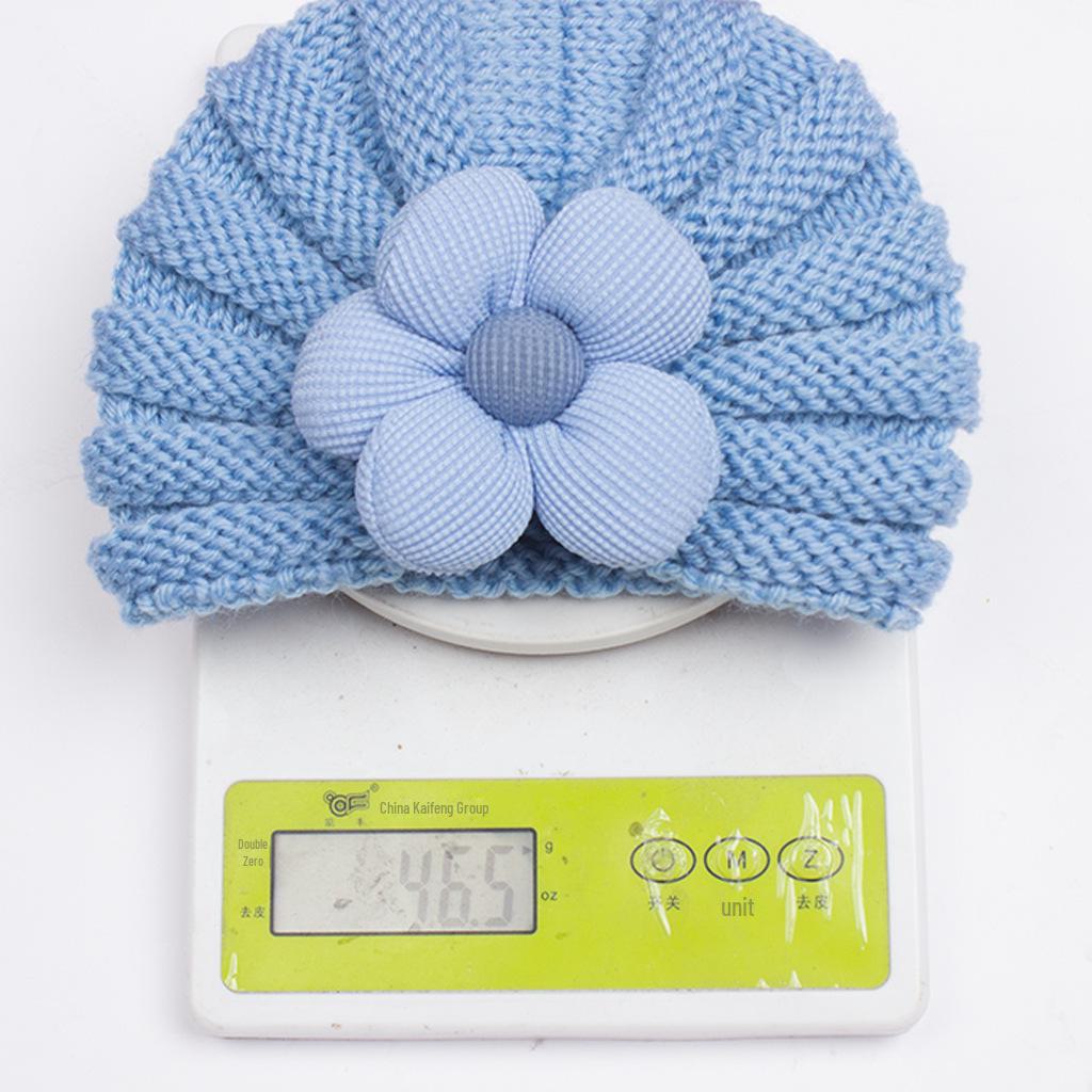 2023 Европейская и американская детская шерстяная шапка-пуловер с цветочным узором: Тепло и комфортно для осени и зимы