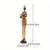 Resin Painted Black Statue Decor Figurines Retro African Women Holding Pottery Pots Home Bedroom Desktop Collection Items