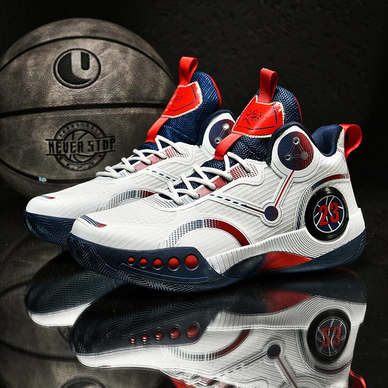 Новые баскетбольные кроссовки мужские высокие боевые ботинки кроссовки для учеников средней школы кроссовки для цементного пола мужские одни 2025 розница