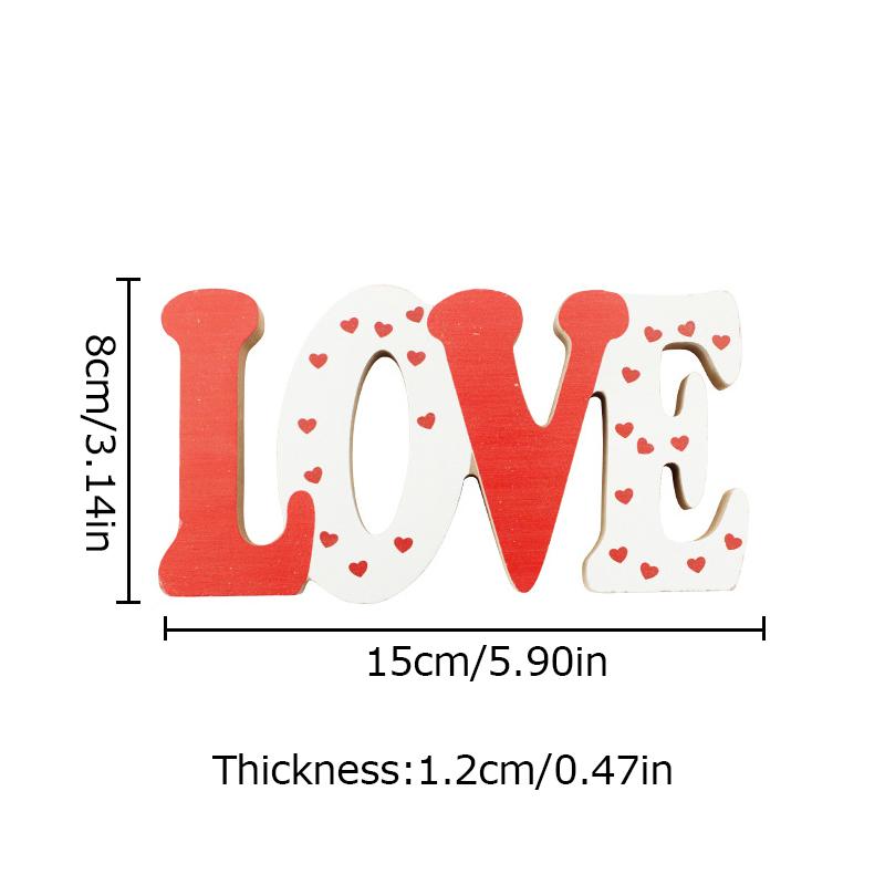 Подарок ко Дню святого Валентина Атмосфера Алфавит Доска Декоративная в форме сердца Домашняя вечеринка Деревянное украшение Поделки Романтические украшения