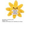 Mini Positive Sun Crochet Doll Emotional Support Handmade Knitting Cartoon