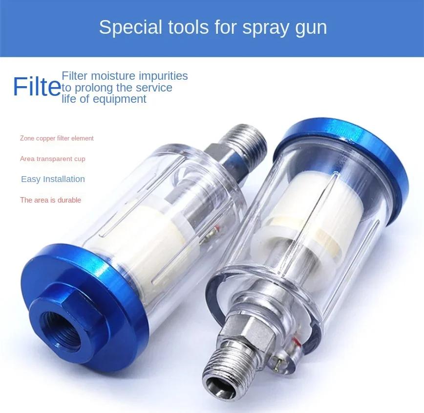 Oil Water Separator Sprayer Air Oil Water Separator Filter Kit Water Trap Clear Painting Moisture Separator with Clear Filter