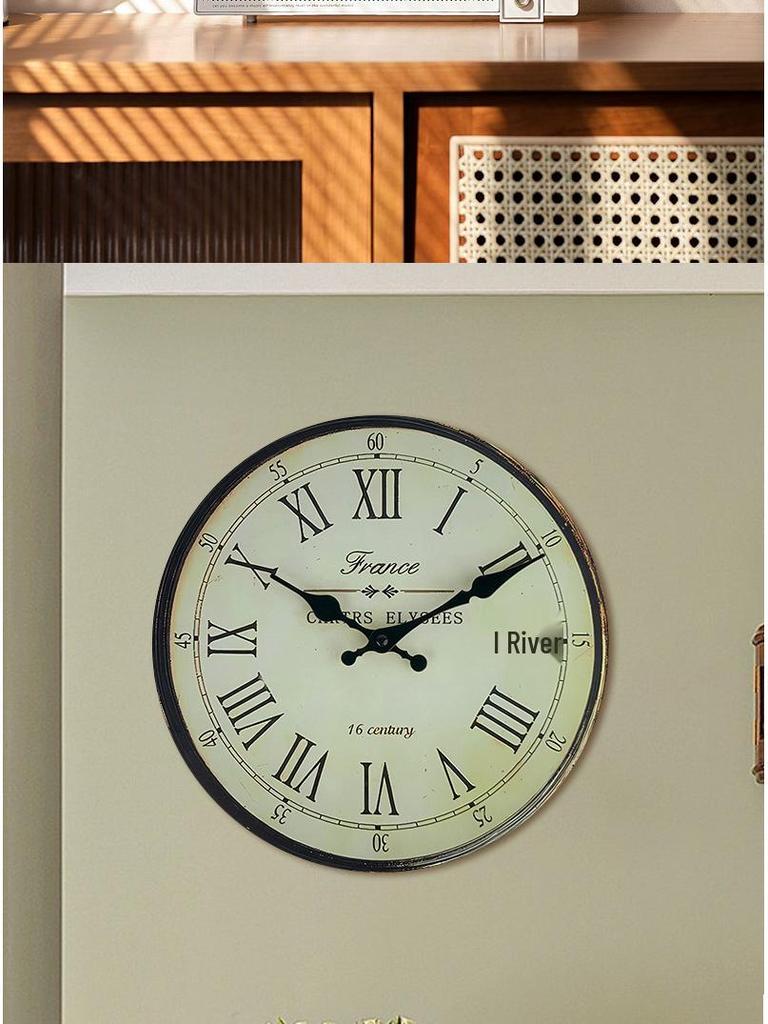 10" Retro Religious Minimalist Wooden Wall Clock MDF Silent Decorative Clock