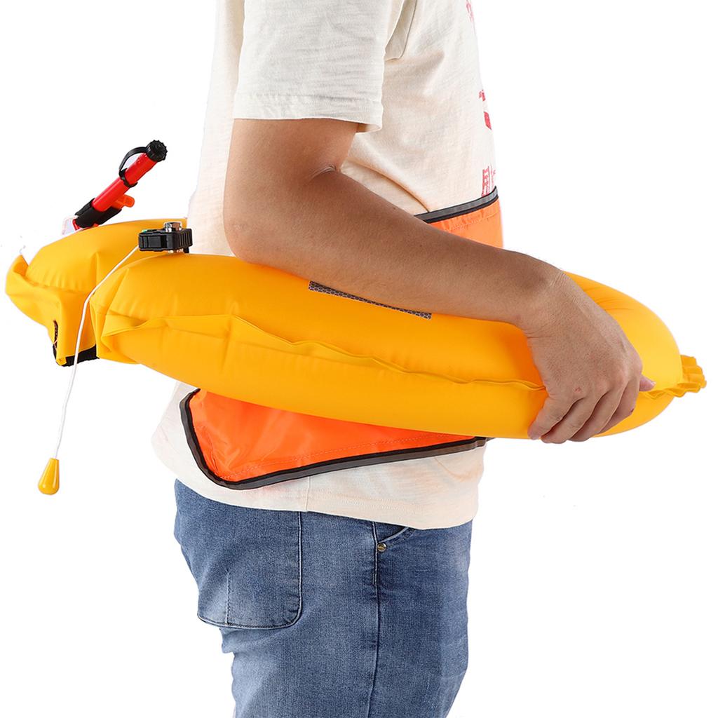 Регулируемый пояс для надувного спасательного жилета со светоотражающими лентами и свистком(Белый камуфляж)