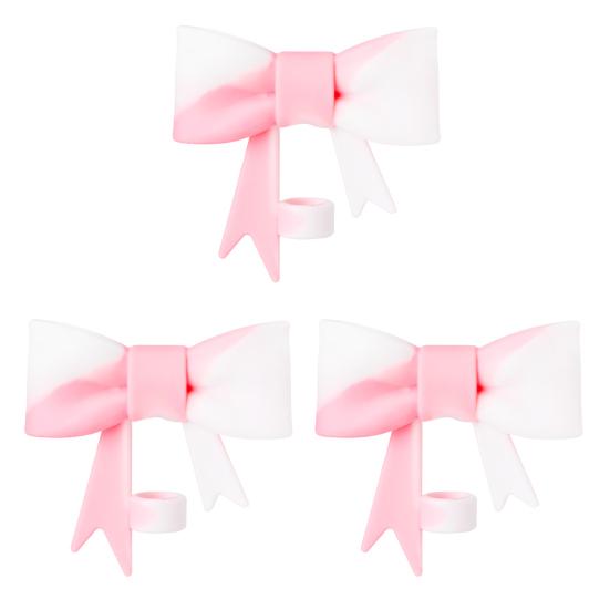 3 шт. силиконовых колпачков для соломинок, бантовые колпачки для соломинок диаметром 10 мм, многоразовые наконечники для соломинок, защитные крышки для стаканов Stanley объемом 40 унций