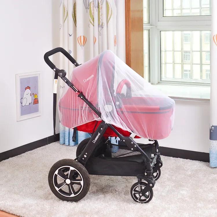 Baby Stroller Mosquito Net Pushchair Cart Insect Shield Net Mesh Safe Infants Protection Mesh Cover Baby Stroller Accessories