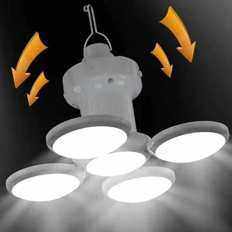 Solar Outdoor Folding Light Portable Rechargeable LED Lanterns Bulb Search Lights Camping Torch Emergency Lamp for Power Outages