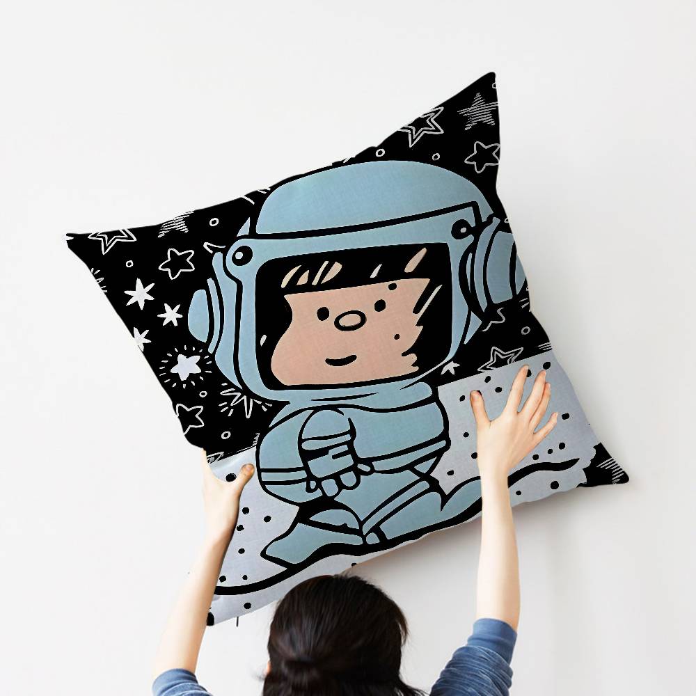Cartoon Mafaldas Cushion Cover Pillowcase Upholstery Sofa Throw Pillow Home Decor Pillowcas