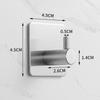 4Pcs Multi-Purpose Stainless Steel Hooks No Drilling Towel Rack  Bathroom Kitchen Hardware