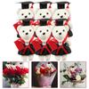 10 pcs/set Graduation Ceremony Mini Bear Flower Bouquet Celebrate Party Doctor Cap Bear Toy  Kids