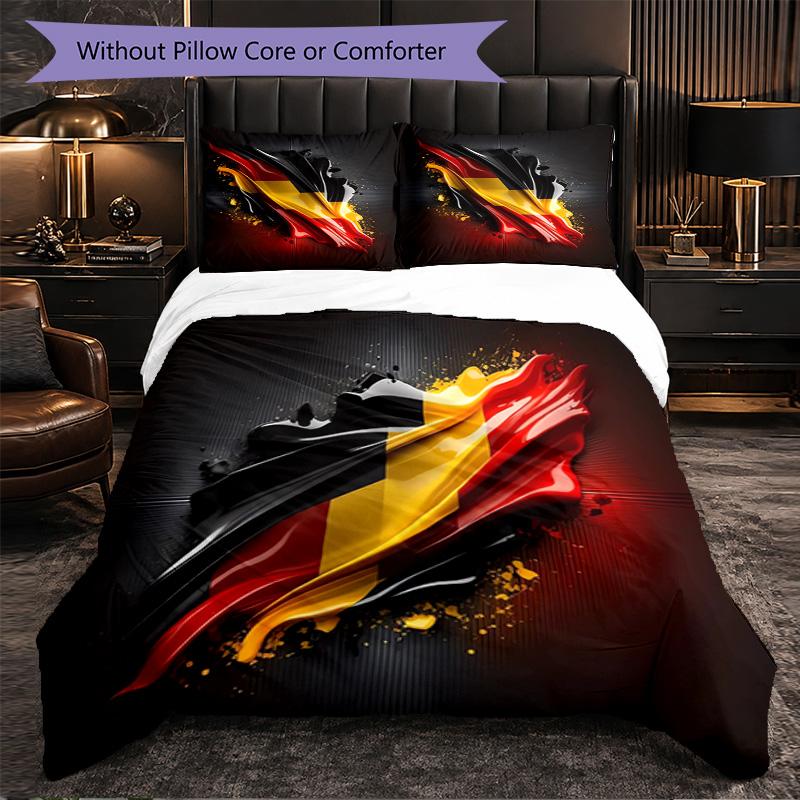 Germany national football team 3 Piece Bedding Set Soft Duvet Cover Set with Pillowcases Printed Bedroom Decor Set for Home