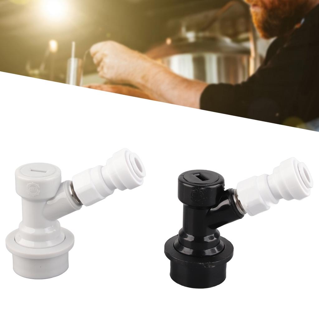 2Pcs Home Brewing Ball Lock Keg Connector + 8mm‑1 4in FFL Quick Push‑Fit Connector